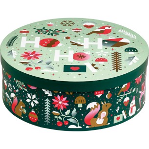 Box cardboard round WINTER GARDEN...