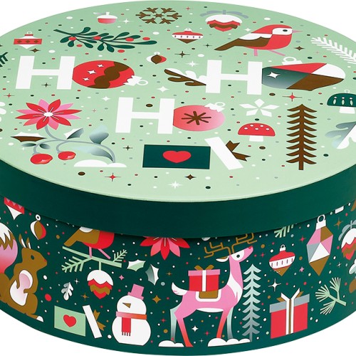 Box cardboard round WINTER GARDEN...