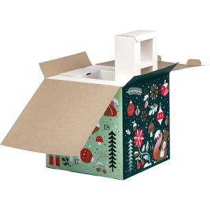 Advent calendar cardboard cube WINTER GARDEN... 2