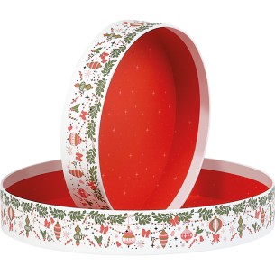 Bandeja cartão redonda VIVA O NATAL... 2