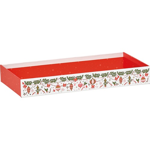 Tray cardboard rectangular CHRISTMAS...