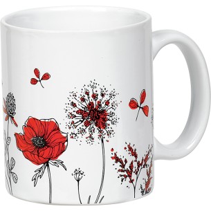 Mug ceramic red COUNTRYSIDE AWAKENING red