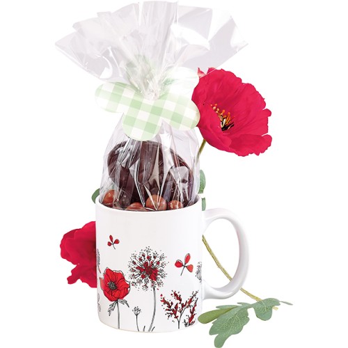 Mug ceramic red COUNTRYSIDE AWAKENING red