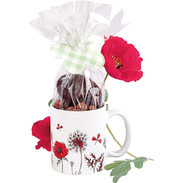 Mug ceramic red COUNTRYSIDE AWAKENING red