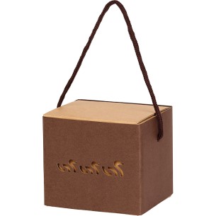 Caja cartón funda 3 PATOS kraft/marrón cordón entrega plana