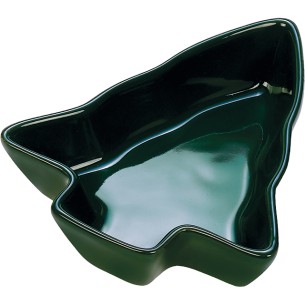 Ramequin céramique forme sapin vert