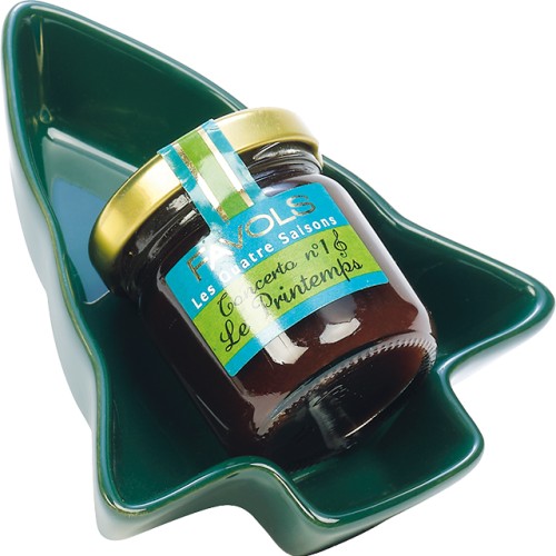 Ramequim cerâmica forma árvore de Natal verde