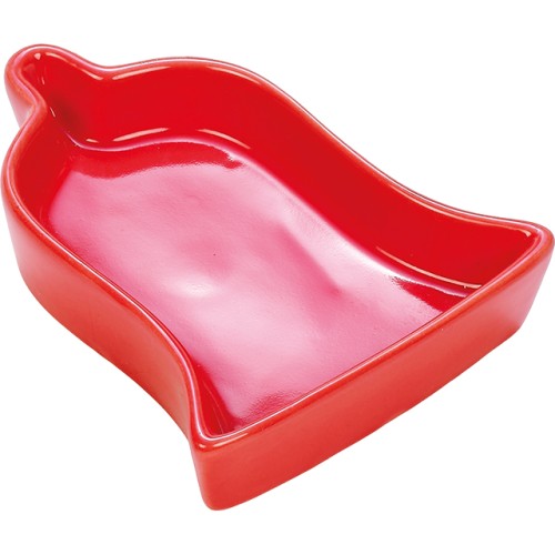 Ramequin céramique forme cloche rouge