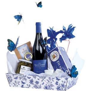 Bandeja cartón rectangular TELA DE JOUY blanco/azul... 2