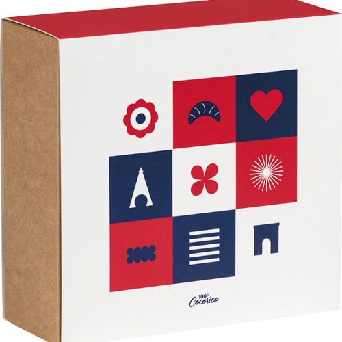 Caja cartón kraft cuadrada funda TABLERO...