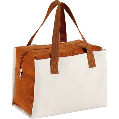 Sac isotherme rectangle velours côtelé/coton...