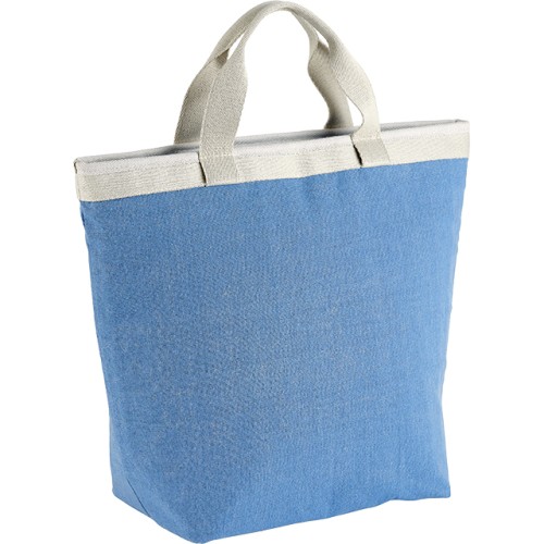 Sac isotherme rectangle coton bleu 2 anses...