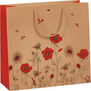 Bag paper kraft COUNTRYSIDE AWAKENING red rope...
