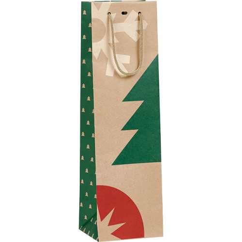 Sac papier kraft 1 magnum NOEL NATURE...