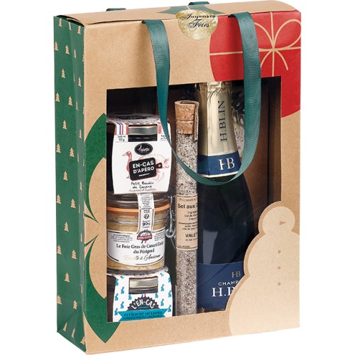 Bag paper foldover NATURAL CHRISTMAS...