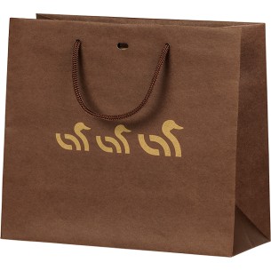 Bolsa papel kraft 3 PATOS kraft/marrón asas cordón ojal...