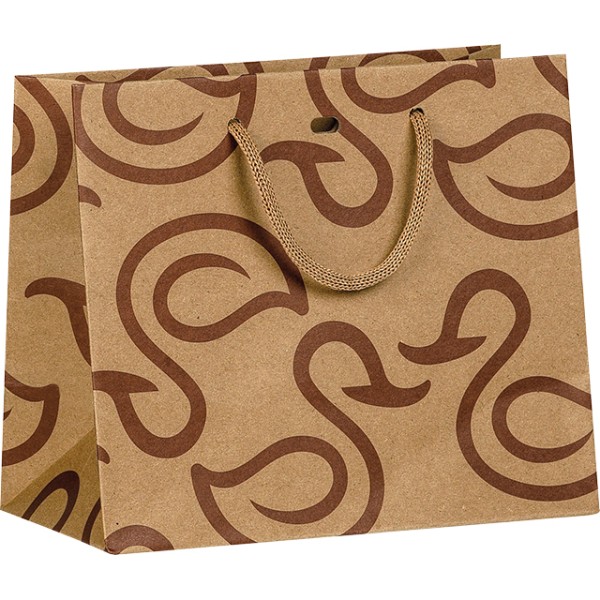 Saco papel kraft DUO DE PATOS kraft/castanho alças corda /ilhó