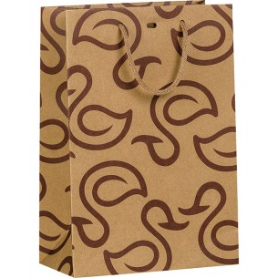 Bolsa papel kraft DÚO DE PATOS kraft/marrón asas cordón...