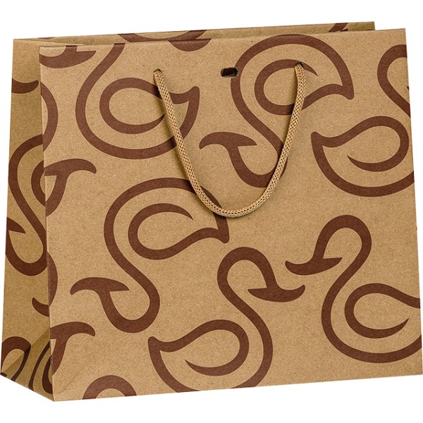 Saco papel kraft DUO DE PATOS kraft/castanho alças corda /ilhó