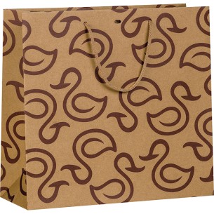 Bolsa papel kraft DÚO DE PATOS kraft/marrón asas cordón...