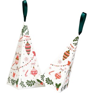 Cone paper CHRISTMAS ANTICIPATION green/red/pink/gold hot... 2