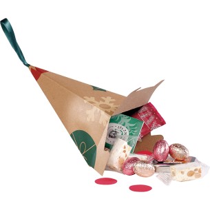 Pirâmide papel kraft NATAL NATUREZA kraft/vermelho/verde... 2