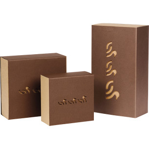 Coffret carton kraft carré fourreau 3 CANARDS...