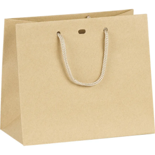 Bolsa papel kraft asas cordón ojal