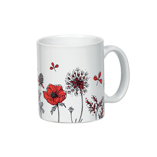 Caneca cerâmica DESPERTAR CAMPESTRE vermelho