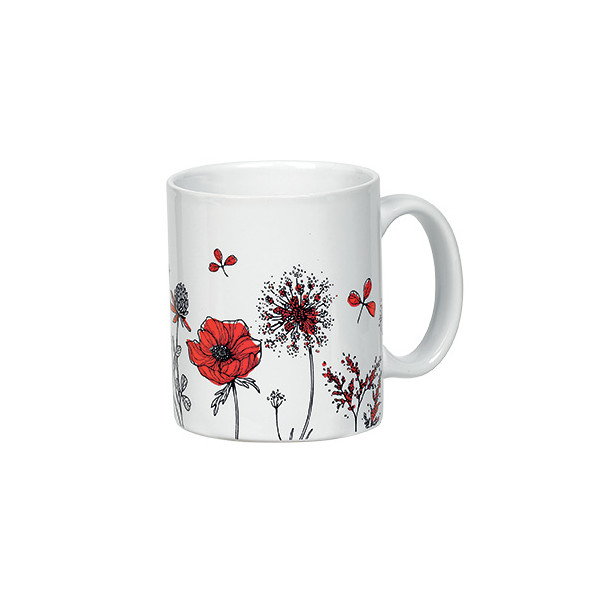 Mug ceramic red COUNTRYSIDE AWAKENING red