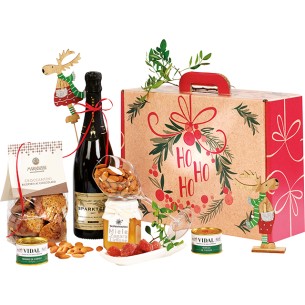 Suitcase cardboard kraft rectSYMPHONY red/green 2