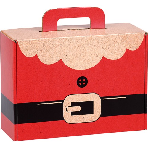 Valisette carton kraft rectangle SANTA...