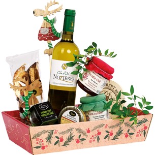 Bandeja cartón rectangular SINFONÍA kraft/rojo/verde... 2