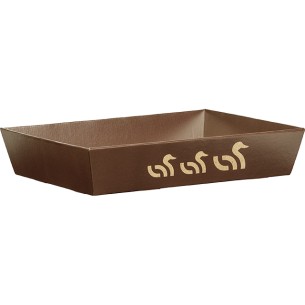 Tray cardboard rectangular 3 DUCKS kraft/brown delivered...