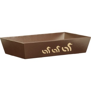 Corbeille carton rectangle 3 CANARDS kraft/marron...