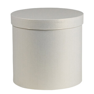 Box cardboard round pearly white
