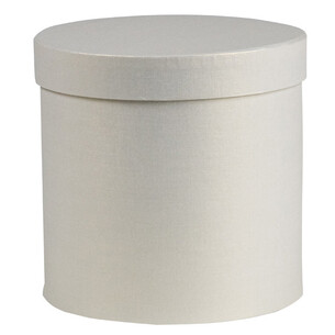 Coffret carton rond blanc/nacré-Les Bonnes Affaires 2026