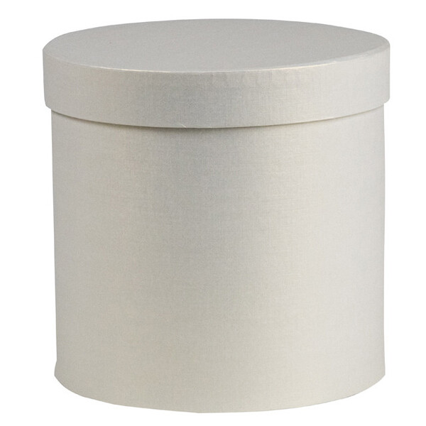 Box cardboard round pearly white