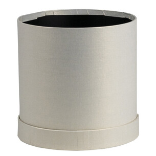 Box cardboard round pearly white 2