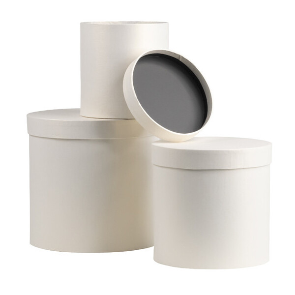 Coffret carton rond blanc/nacré-Les Bonnes Affaires 2026