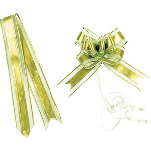 Pull up ribbon bow bright green pack of 10 pieces 2