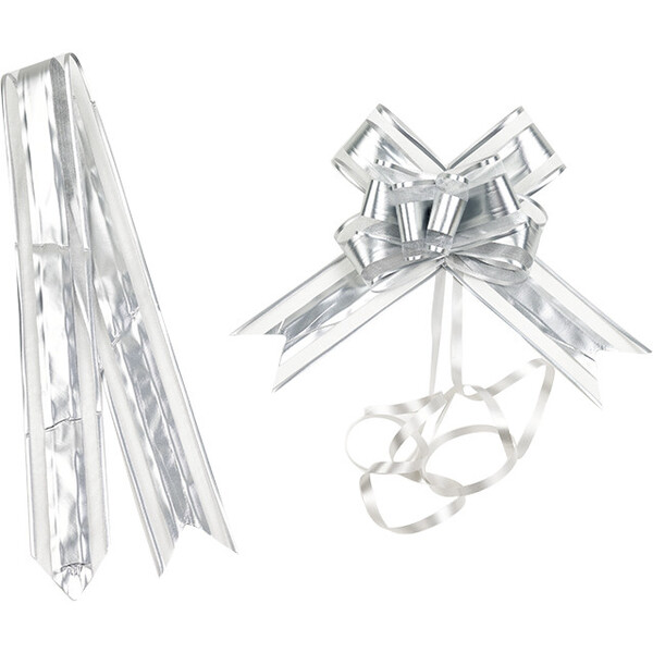 Noeud à tirer coloris argent - lot de 10 pièces