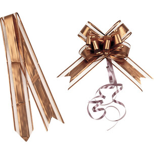 Pull up ribbon bow copper - color pack of 10 pieces 2