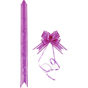 Pull up ribbon bow pink - pack of 10 pieces