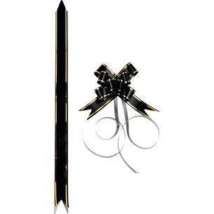 Pull up ribbon bow black /gold - pack of 10 pieces 2