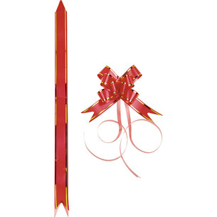 Noeud à tirer coloris rouge/or - lot de 10 pièces 2