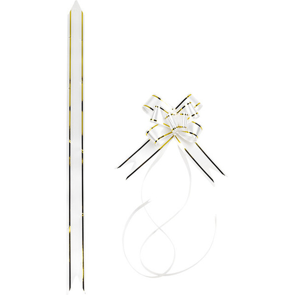 Nudo para tirar color blanco/dorado - paquete de 10 piezas