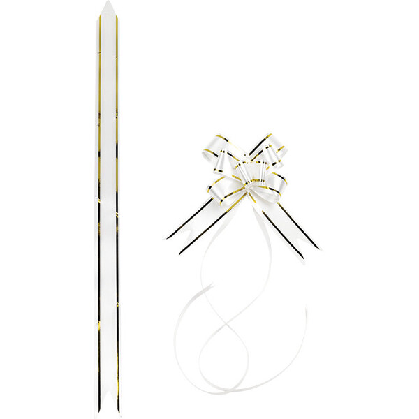 Nudo para tirar color blanco/dorado - paquete de 10 piezas