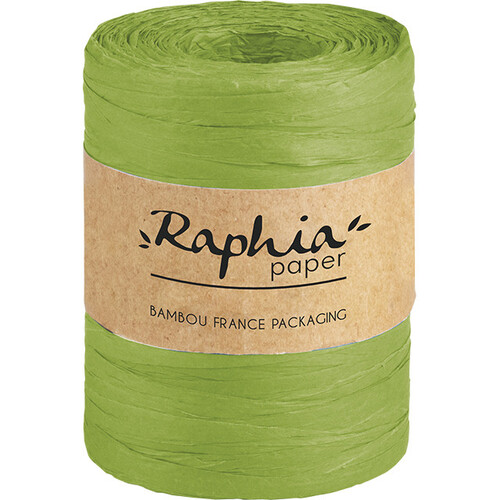 Raffia ribbon colour green 0,7x200m roll