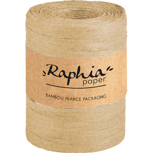 Raphia papier coloris kraft bobine